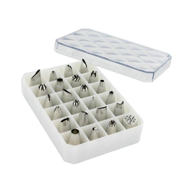 Coffret 52 douilles pâtisserie à décors fins inox | Cerf Dellier