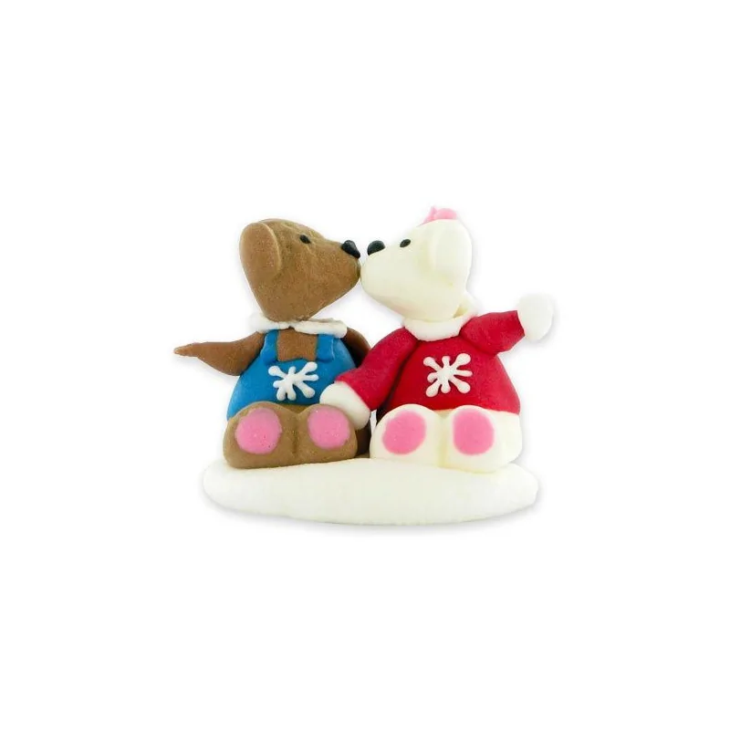 Décor sucre Oursons bisous (x24)