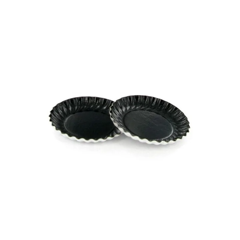 Mini assiette carton ronde noire