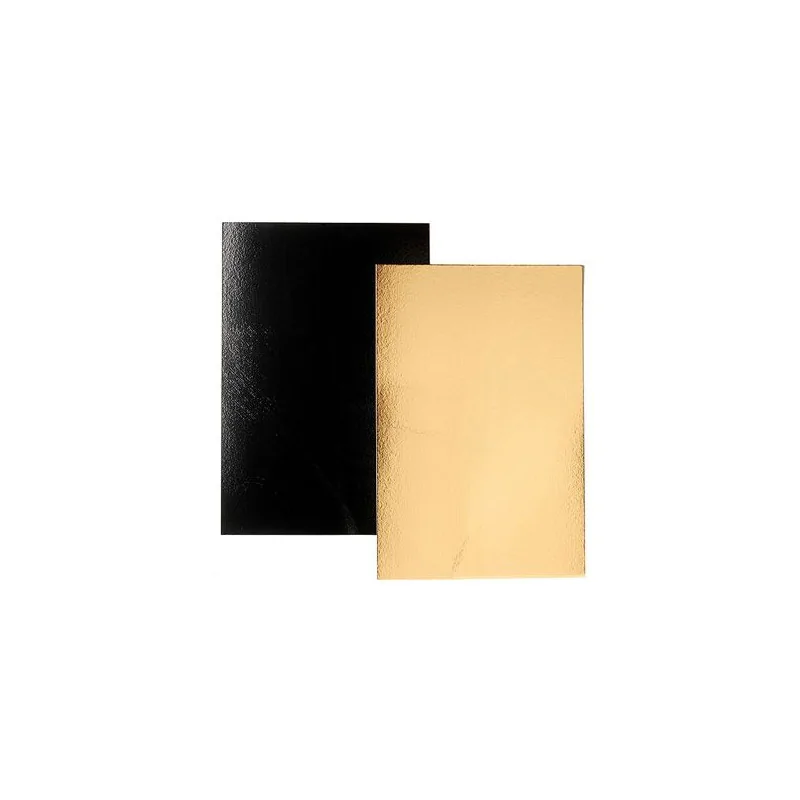 Rectangle carton Noir / Or 60 x 40 cm (x25)