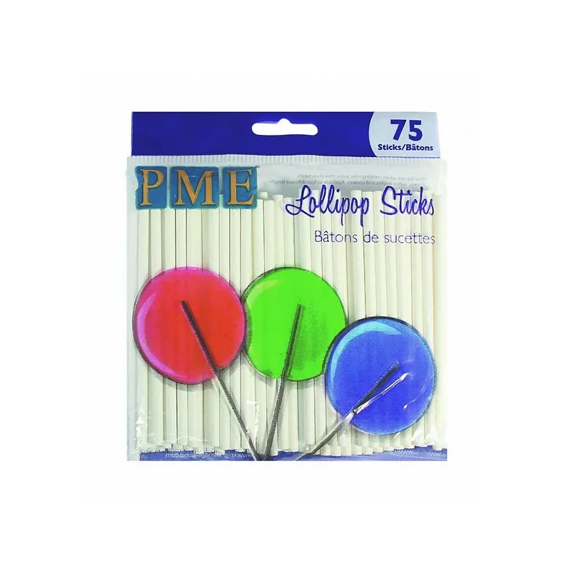 Bâtons de sucettes PME 9,5 cm (x75)
