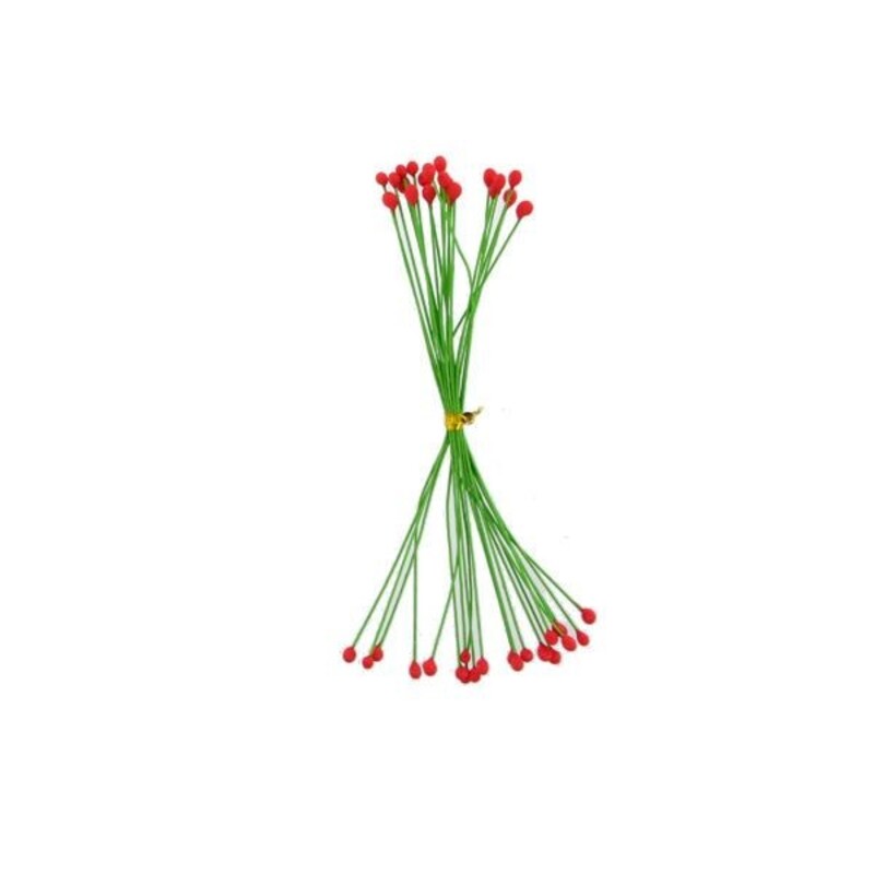 Pistils pour fleurs pâte à sucre rouges (x20)