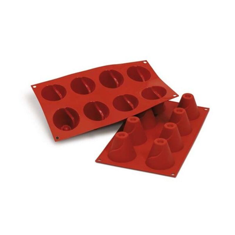 Moule silicone 8 grands cônes savarins