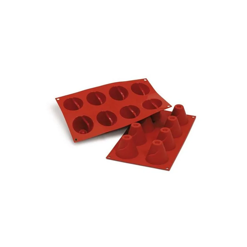 Moule silicone 8 grands cônes savarins