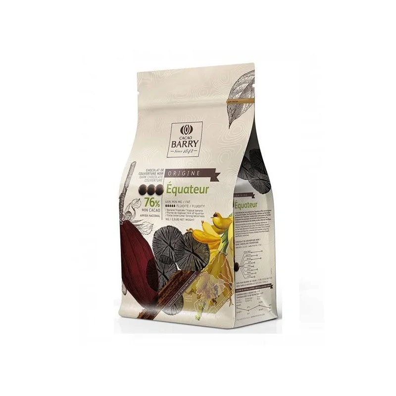 Chocolat de Couverture Noir origine Equateur 1 Kg