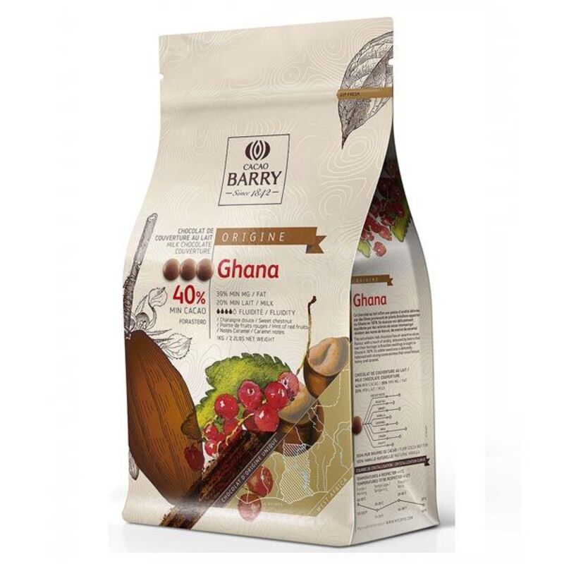 Chocolat de Couverture au Lait origine Ghana 1 Kg