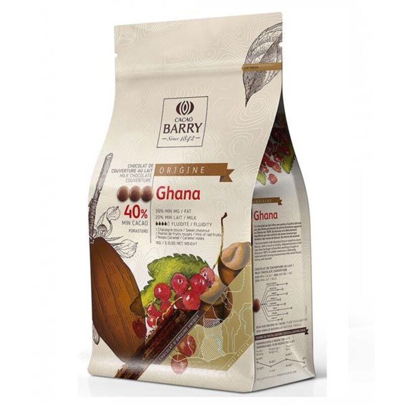 Chocolat de Couverture au Lait origine Ghana 2,5 Kg