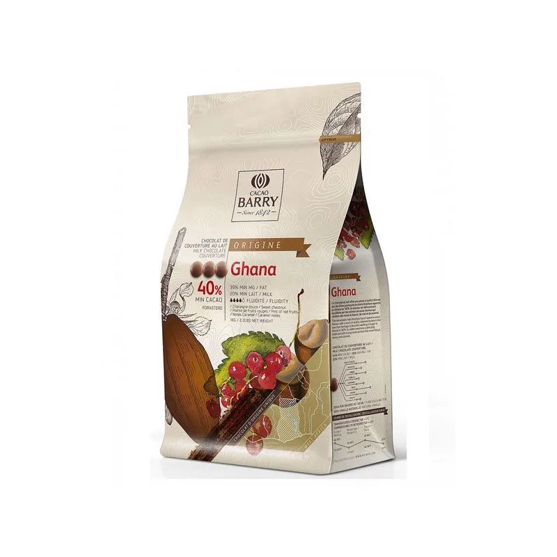 Chocolat de Couverture au Lait origine Ghana 2,5 Kg