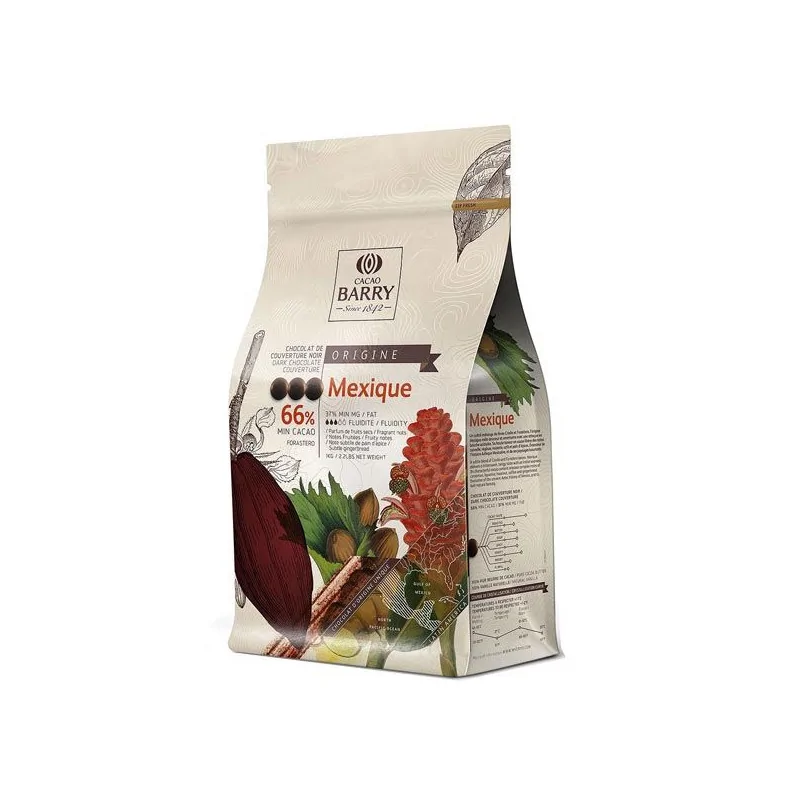 Chocolat de Couverture Noir origine Mexique 2,5 Kg