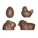 Moule friture en chocolat 4 sujets de Pâques 