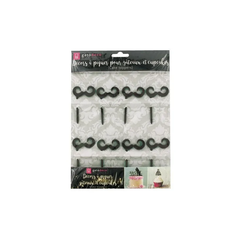Cake Topper Moustaches (x8)