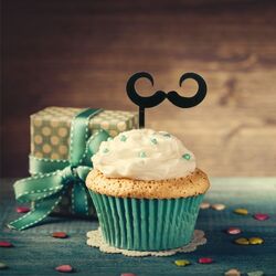 Cupcake Toppers Moustaches (x8)