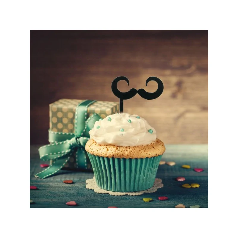 Cake Topper Moustaches (x8)