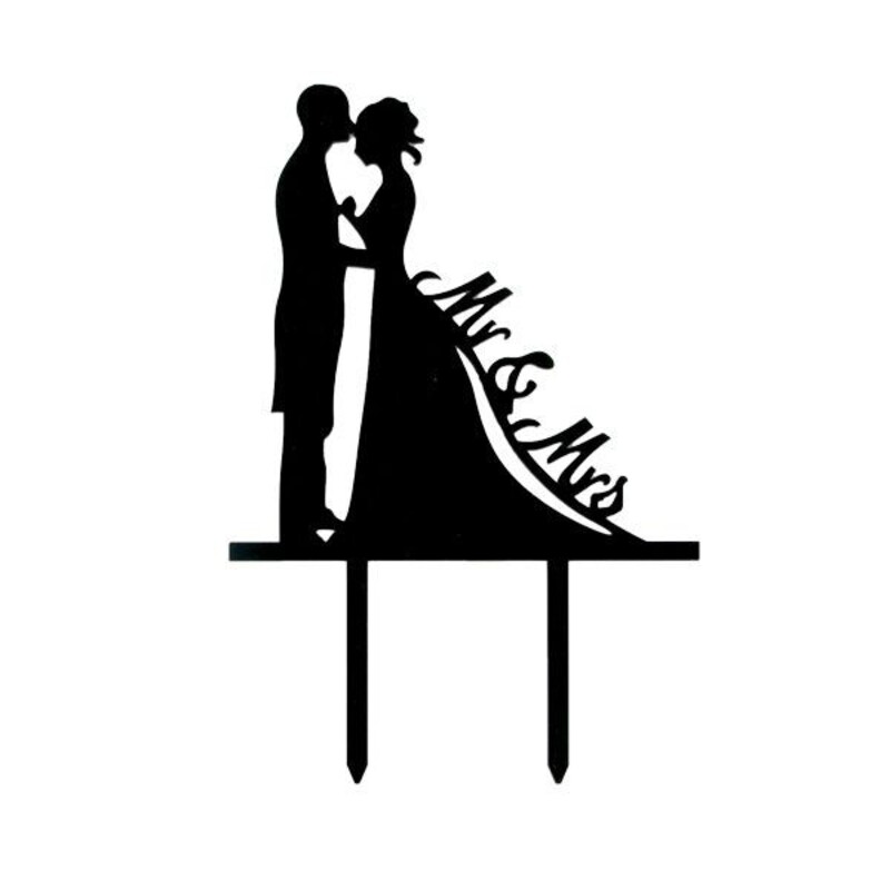 Cake Topper Mr & Mrs