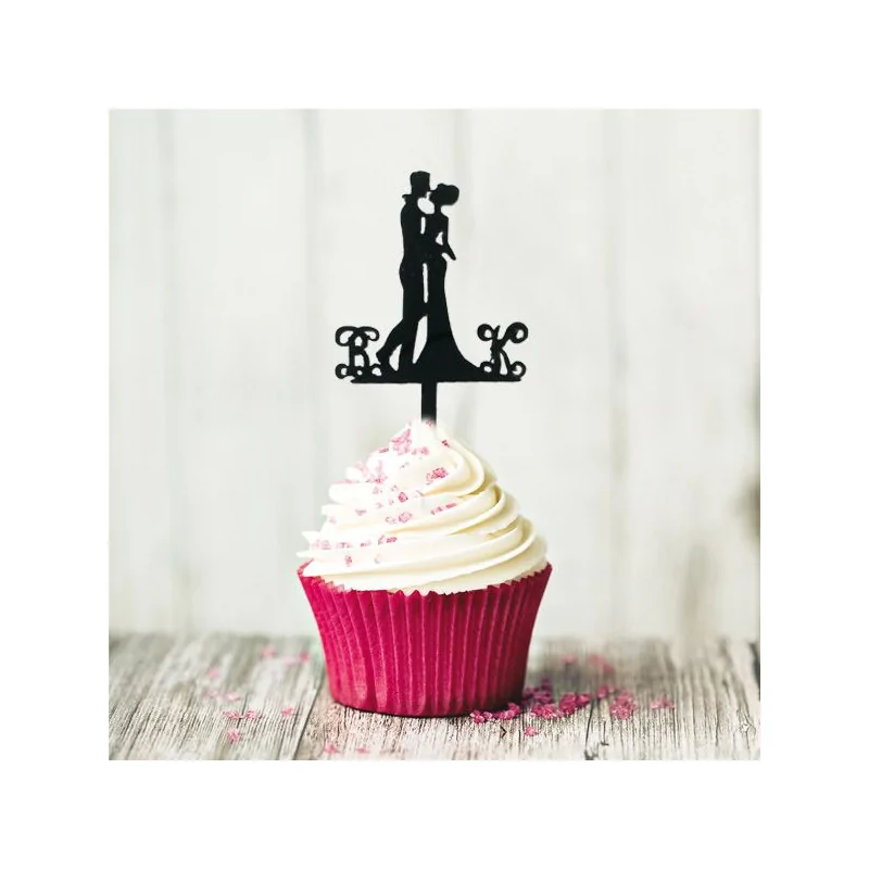 Cake Topper Couples enlacés (x8)