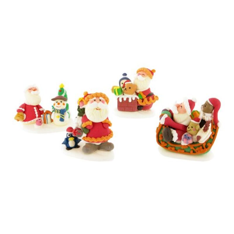 Traineau du Père Noël en sucre Décor bûche Cerf Dellier