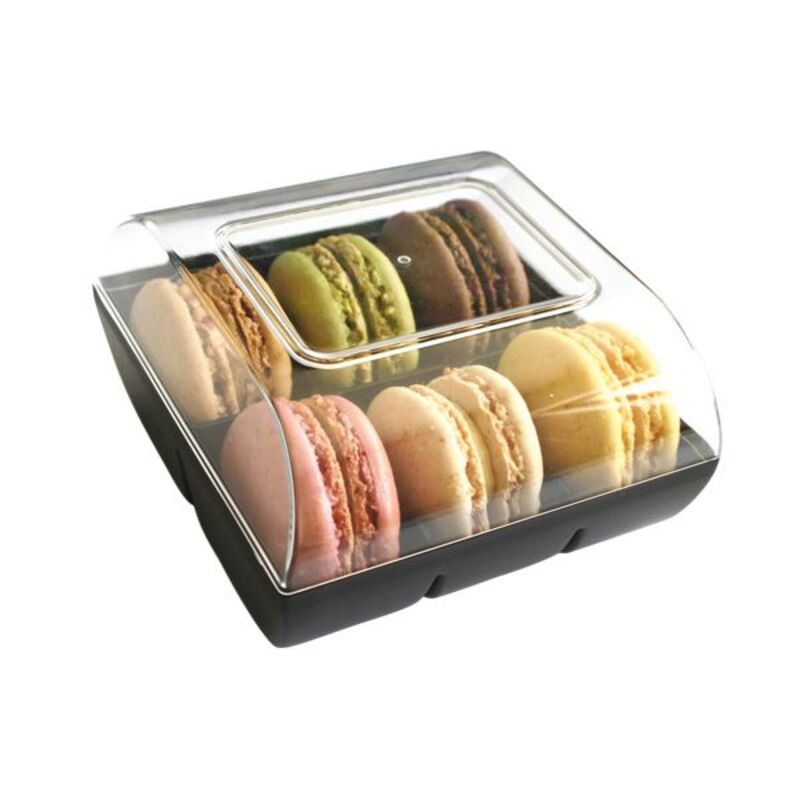 Boîte 6 macarons noire