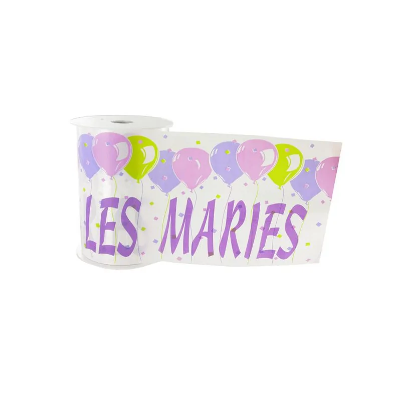 Banderole Vive Les Maries Violet 25 M Deco Mariage Cerf Dellier