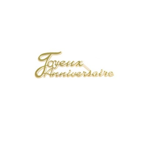 Décor Joyeux anniversaire or (x5)