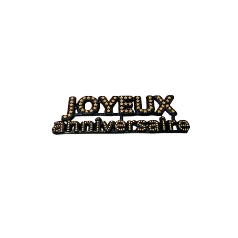 Décor Joyeux anniversaire noir (x5)