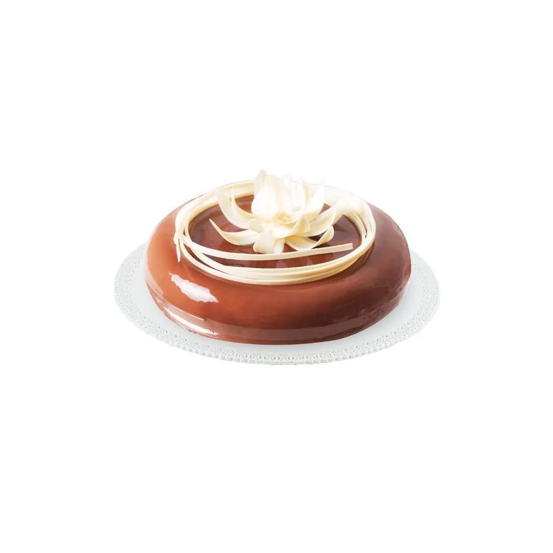 Plateau dentelle rond blanc 24 cm