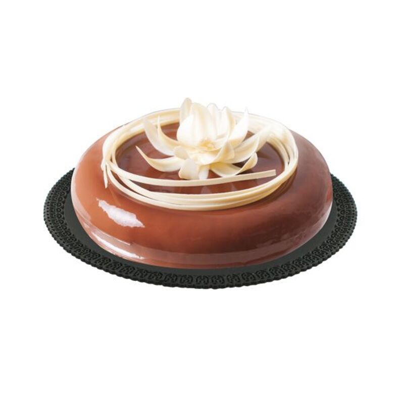 Plateau dentelle rond noir 24 cm