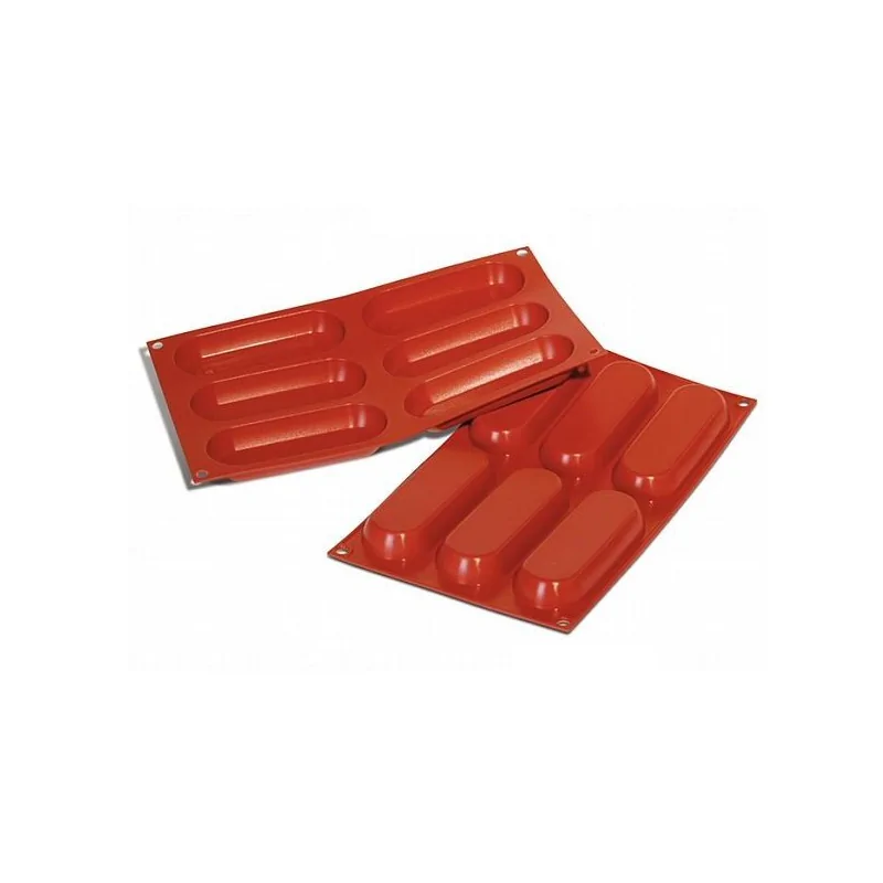 Moule silicone 6 rectangles arrondis