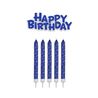 16 Bougies bleues + Happy Birhtday