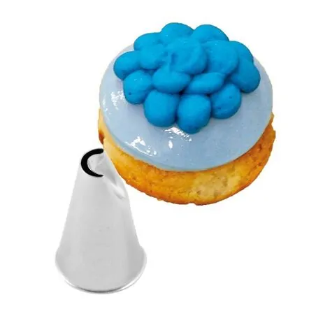 Douille décor fin "écaille" inox n°79