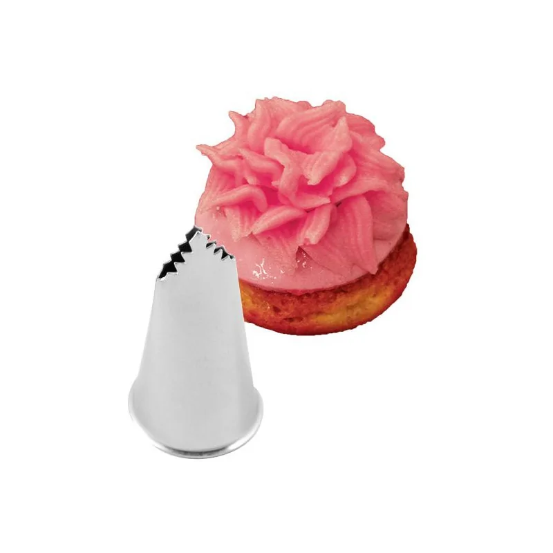 Douille décor fin "dentelle" inox n°94