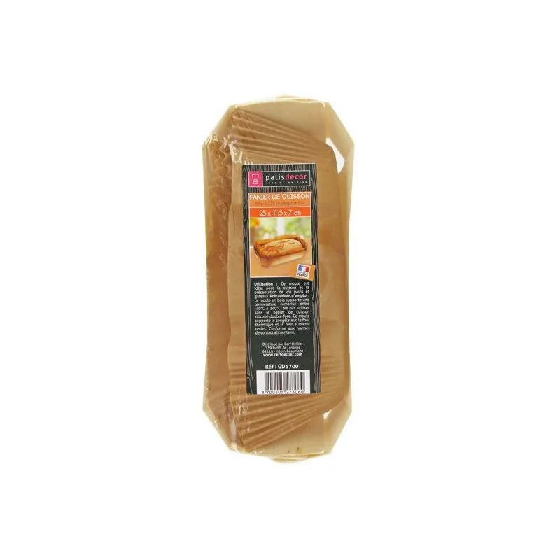 Moule de cuisson pain bois 25 x 11,5 x 7 cm