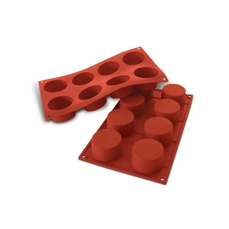Moule silicone 8 cylindres 6 cm