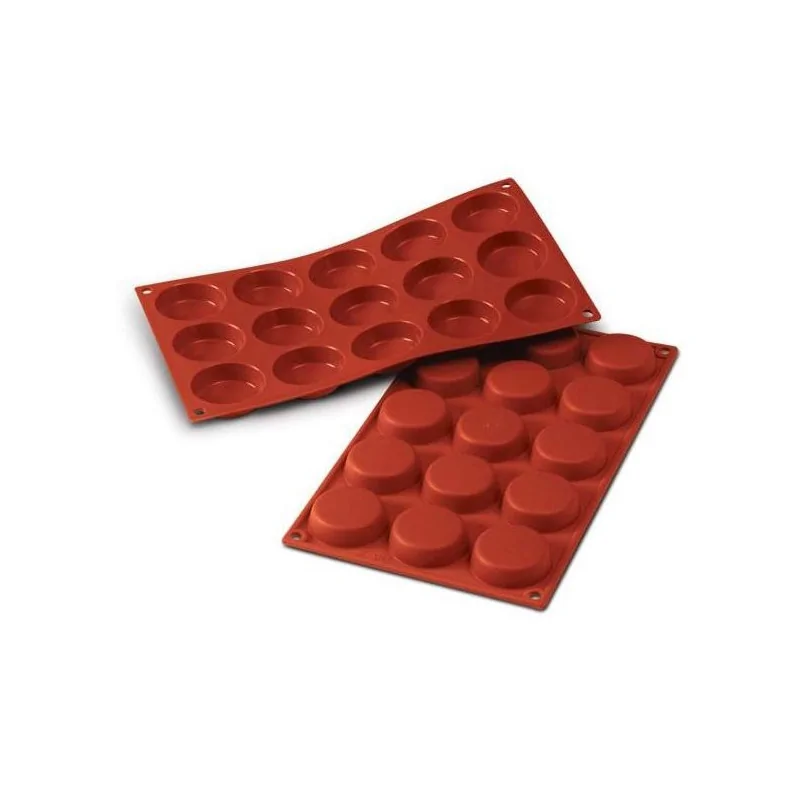 Moule silicone 15 flans 5 cm