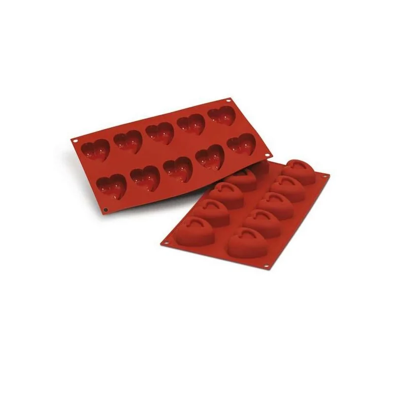 Moule silicone 10 coeurs 4,9 cm