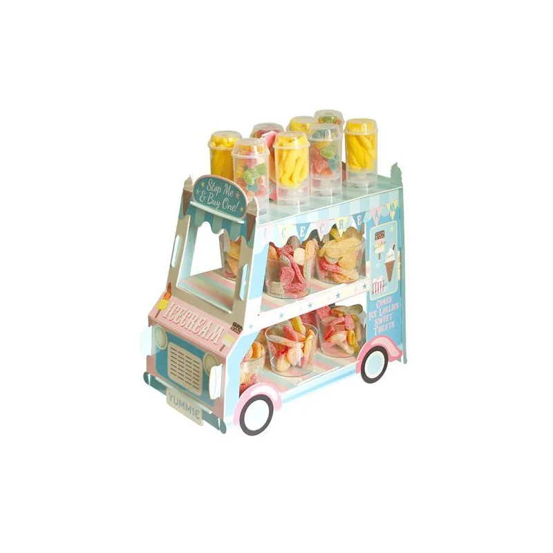 Présentoir gateaux bonbons ice cream bus