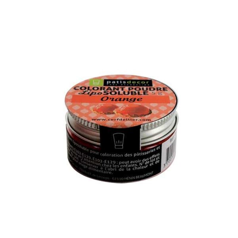 Colorant alimentaire liposoluble poudre orange 5 g