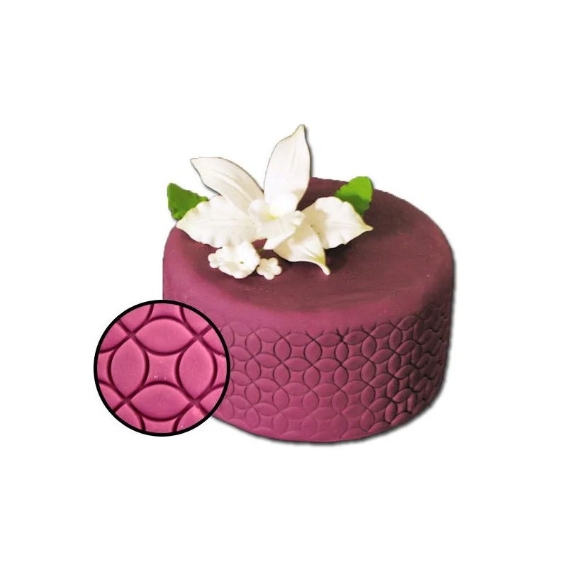 Empreinte effet matelassé cercles Patisdécor