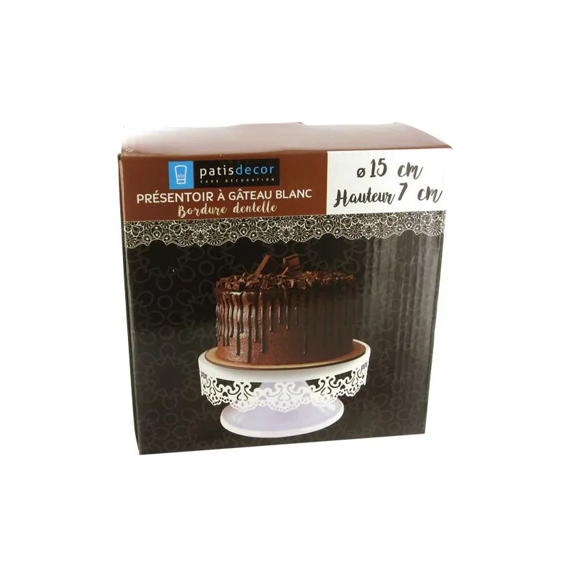 Présentoir gâteau broderie 15 cm