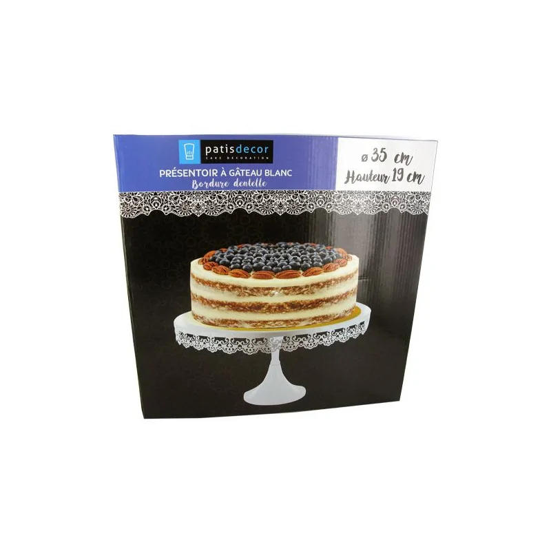 Présentoir gâteau broderie 35 cm