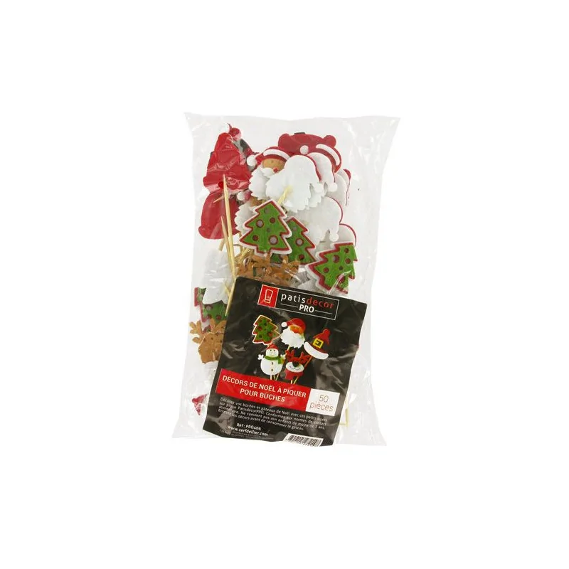 Décors de Noël en feutrine thème 1 (x50)