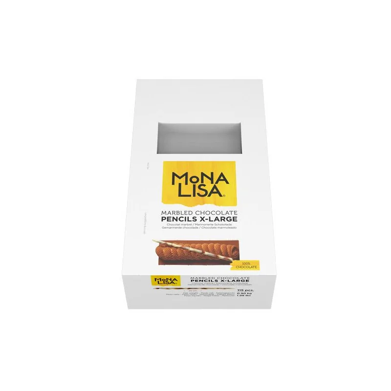 Grands bâtons de chocolat marbré Mona Lisa (± 115)
