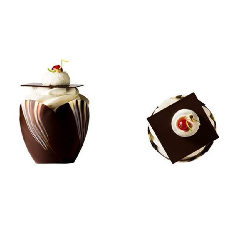 Coupelle chocolat marbré Tulip (x12)