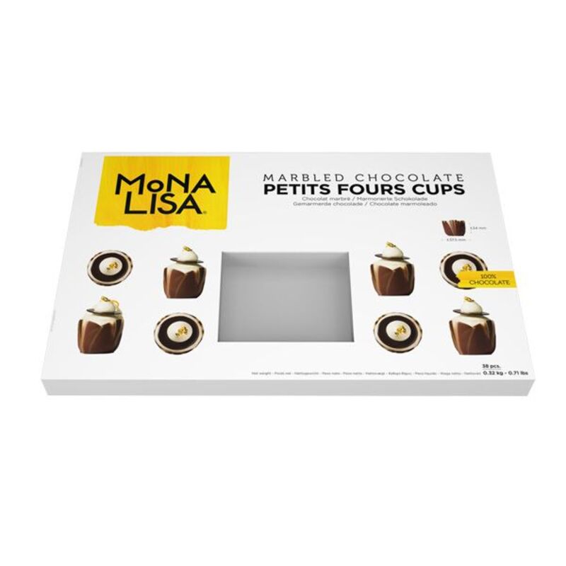 Coupelles chocolat marbré petits fours (x38)