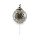 Boules de Noël argentées paillettes sur pique (x50) Boules de Noël argentées paillettes sur pique (x50)
