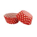 Caissette cupcake rouge pois blancs (x50)