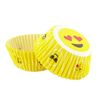 Caissette cupcake jaune Emoticônes (x 50)
