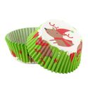 Caissette cupcake verte Renne (x 50)