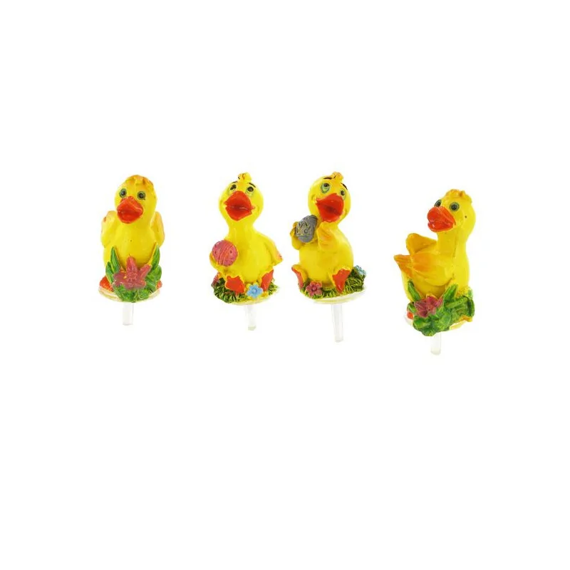 Poussins sur pique assortis (x4) 