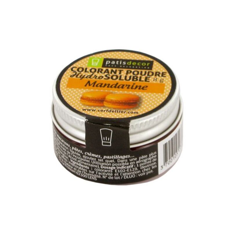 Colorant poudre mandarine Patisdécor 8 g
