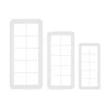 Découpoirs géométriques carrés PME (x3)